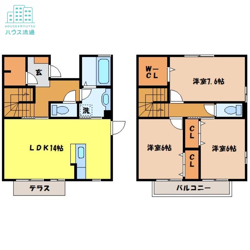 グランリッチ(3LDK/1階)の間取り写真