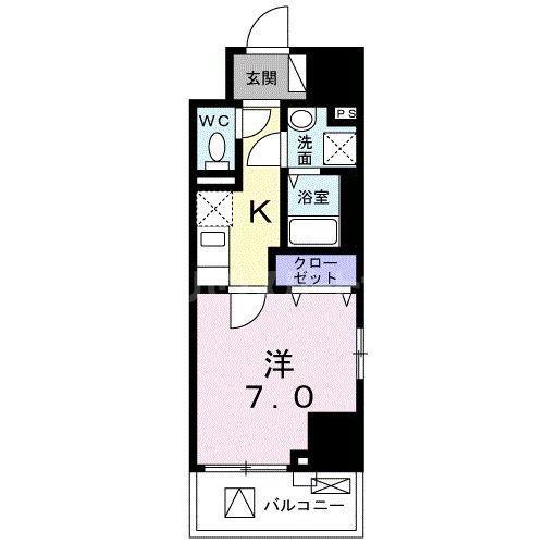 ジョリ シャルマン(1K/5階)の間取り写真