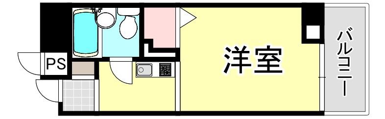 ヴェルドール王子公園(ワンルーム/7階)の間取り写真