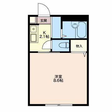 コーポHIRO(1K/1階)の間取り写真