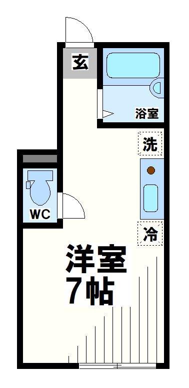アートヒルズ若葉町(1K/1階)の間取り写真
