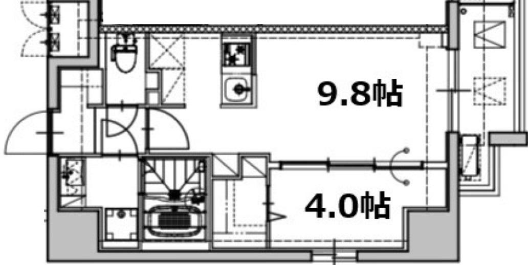 ミラージュパレス天王寺堀越町(1LDK/2階)の間取り写真