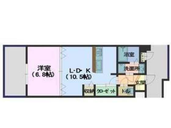 シビックコアエム(1LDK/8階)の間取り写真