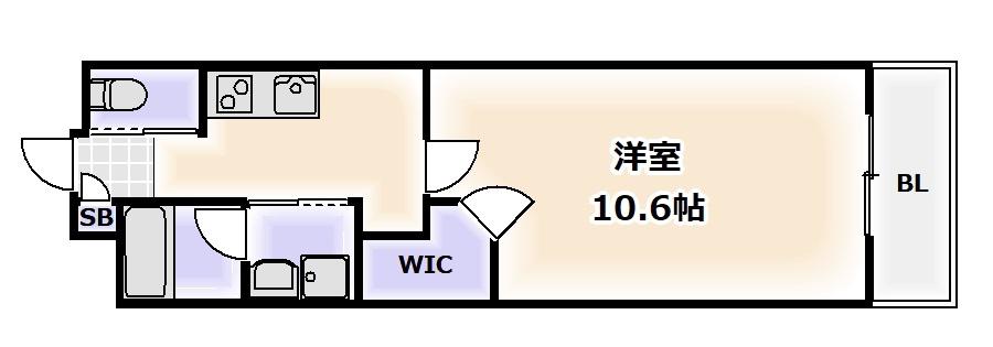 メゾン・ド・ロハス(1K/7階)の間取り写真