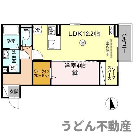 リバーフィールド(1LDK/2階)の間取り写真