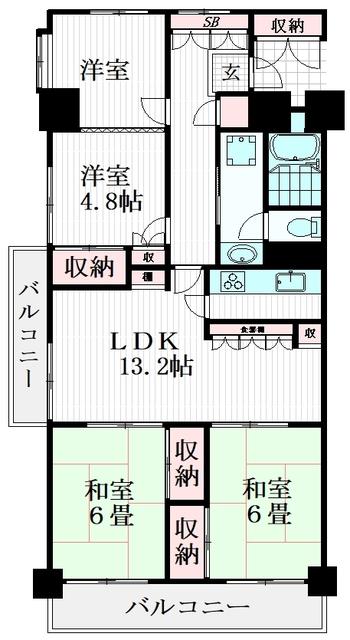 シティコープ西葛西(4LDK/3階)の間取り写真