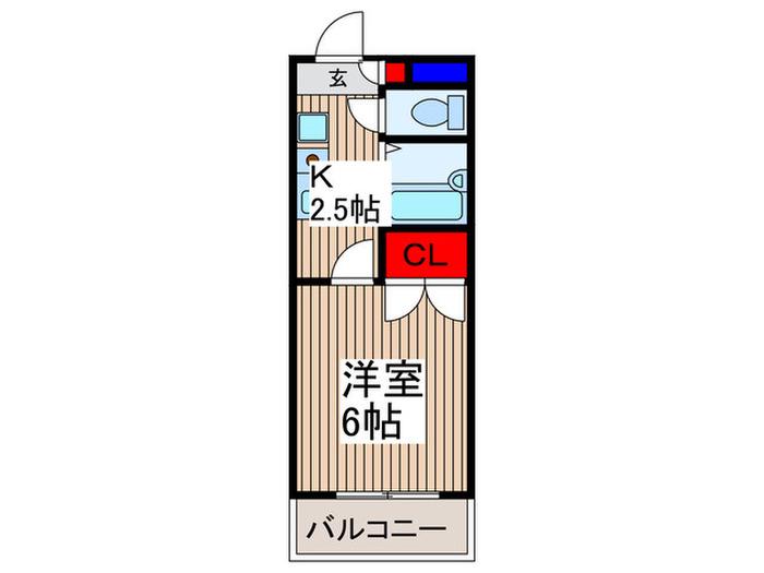 ルイ・シャトレ所沢(1K/3階)の間取り写真