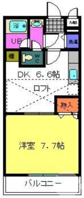 フジパレス初芝サウス(1DK/2階)の間取り写真