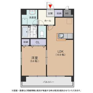 デュオ・ルミエール(1LDK/1階)の間取り写真