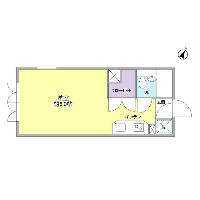 アルコすくも(ワンルーム/2階)の間取り写真