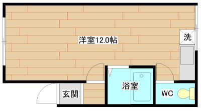 並河マンション(ワンルーム/2階)の間取り写真