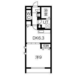 TH-MAISON MIYOSHI KAMI(1DK/1階)の間取り写真