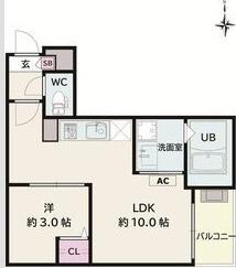 JACK KAWAMAI(1LDK/3階)の間取り写真