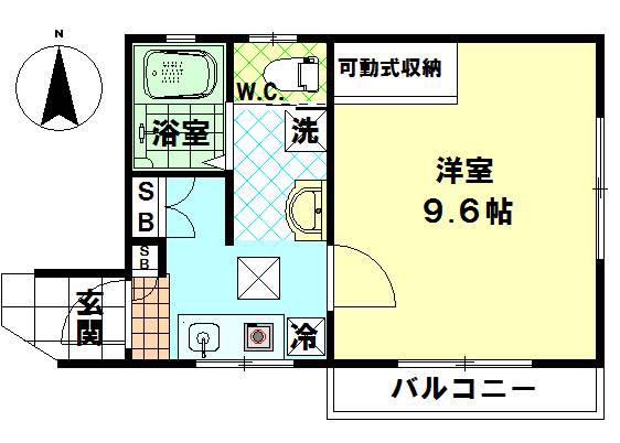 LEONE(1K/1階)の間取り写真