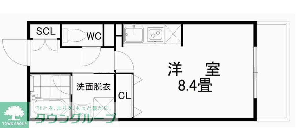 エスタジオ荻窪(ワンルーム/2階)の間取り写真