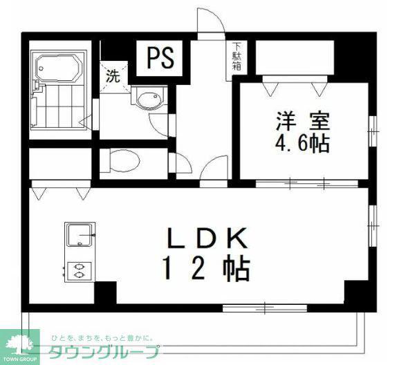 レジデンスYJ(1LDK/7階)の間取り写真