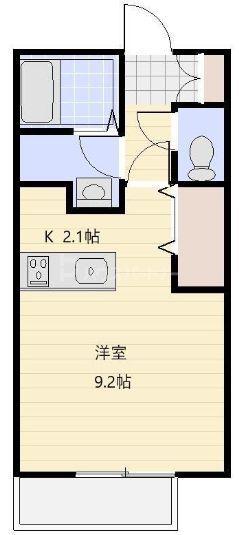 リベライズム(1K/2階)の間取り写真