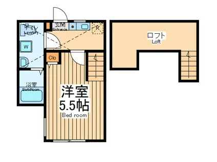 フォルテシア(1K/1階)の間取り写真