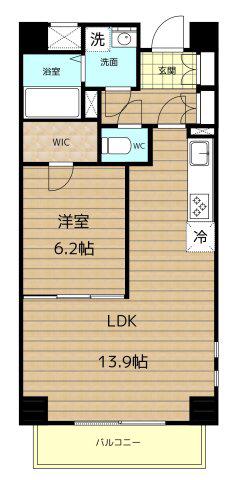 NISHITENMA-YSVILLAGE(1LDK/6階)の間取り写真