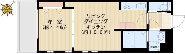 フロイデ文京千石(1LDK/2階)の間取り写真