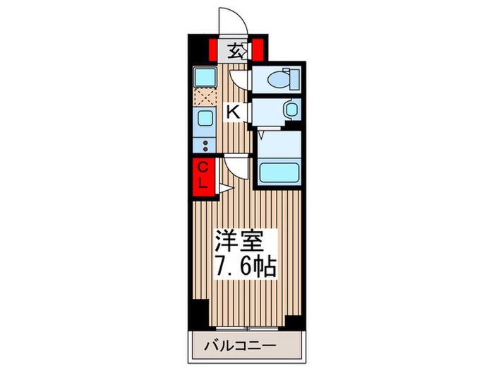 N-STAGE鳩ヶ谷(1K/8階)の間取り写真