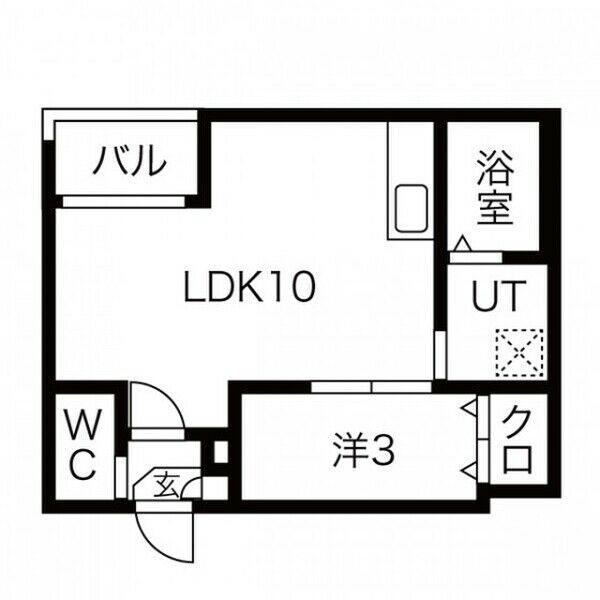 WARREN KOYO I(1LDK/3階)の間取り写真