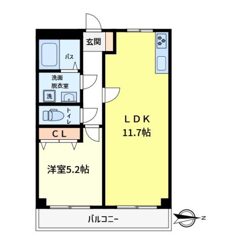 リブレス金町東水元(1LDK/3階)の間取り写真