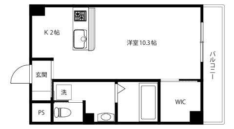 グランベージュ大手町(ワンルーム/2階)の間取り写真