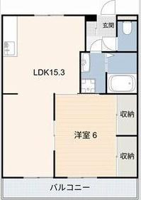 板倉コーポラスAB(2DK/2階)の間取り写真
