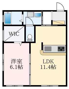 メゾンドゥルポI(1LDK/1階)の間取り写真