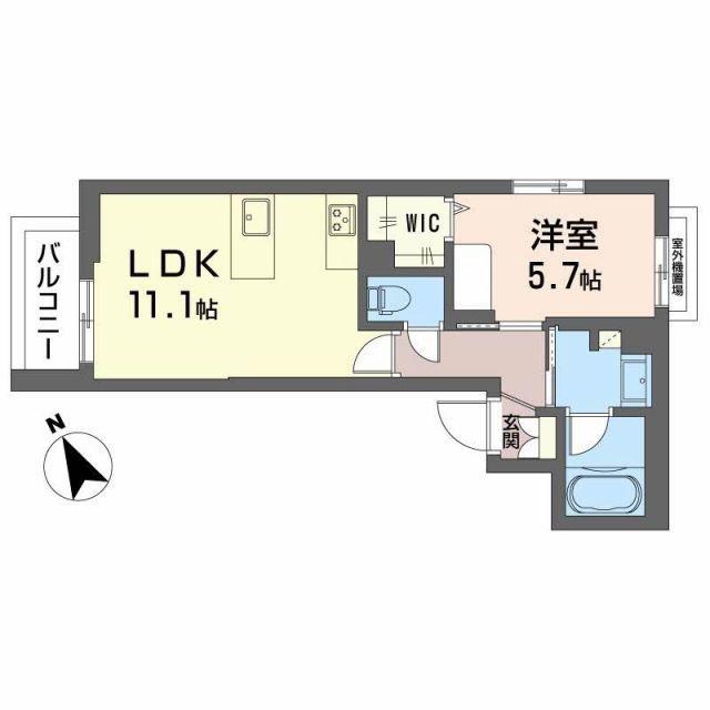 GM.E(1LDK/3階)の間取り写真