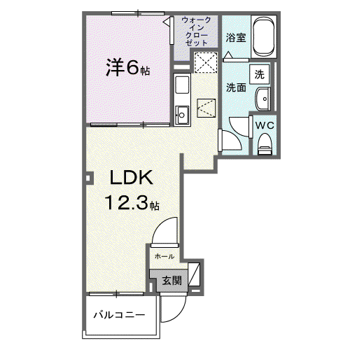 ＪＲ東海道本線 鴨宮駅 バス乗車時間：8分 最寄りバス停で下車 徒歩1分 3階建 新築(1LDK/1階)の間取り写真
