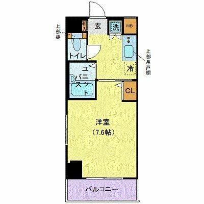 リヴシティ新宿弐番館(1K/6階)の間取り写真