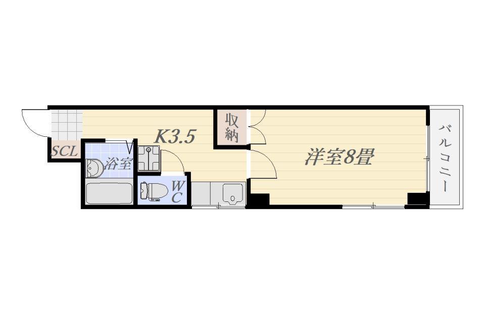泉ビル(1K/3階)の間取り写真