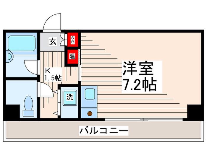 ジャネットビル(1K/7階)の間取り写真