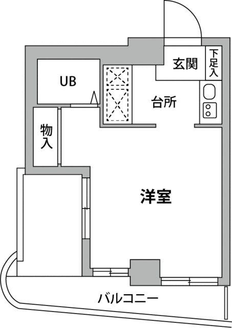 サンブリッジ(1K/5階)の間取り写真