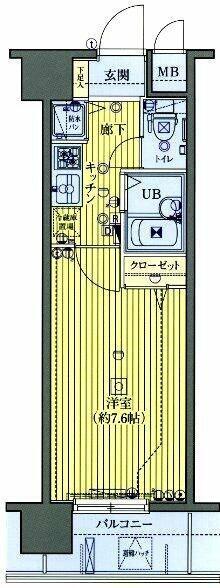 ガラ・ステージ茗荷谷(1K/5階)の間取り写真