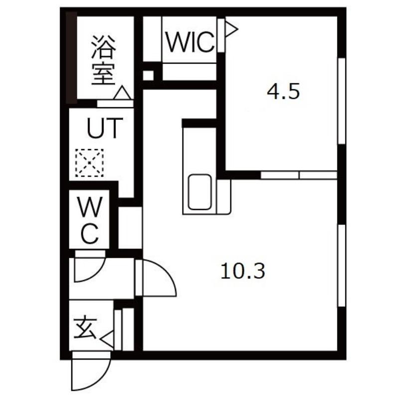 IRISHONCHOU(1LDK/3階)の間取り写真