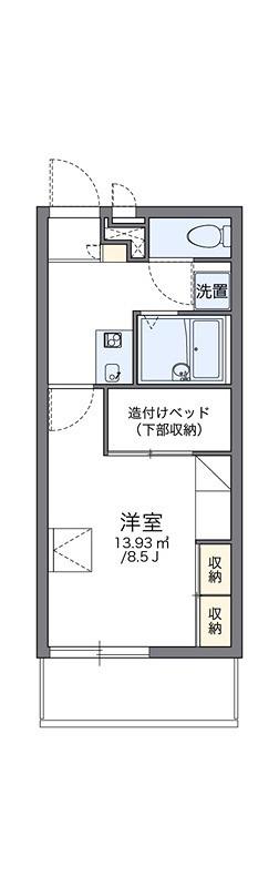 レオパレス日野OGMIII(1K/2階)の間取り写真