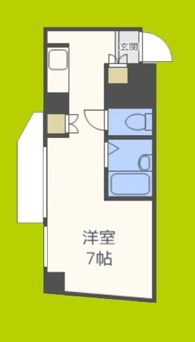 ドミール堺筋本町(ワンルーム/10階)の間取り写真