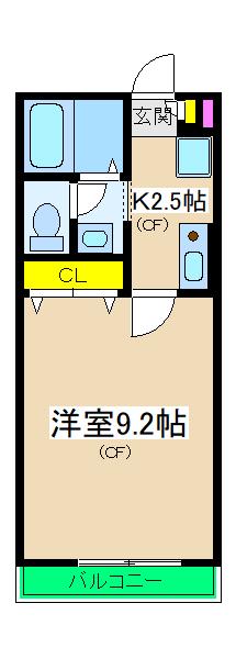メゾンタイセイ(1K/2階)の間取り写真