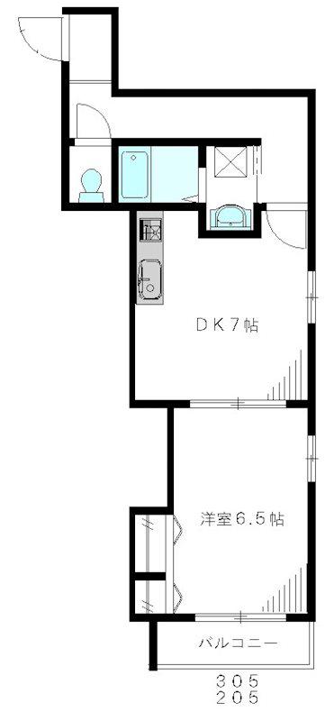 プレジール(1DK/3階)の間取り写真