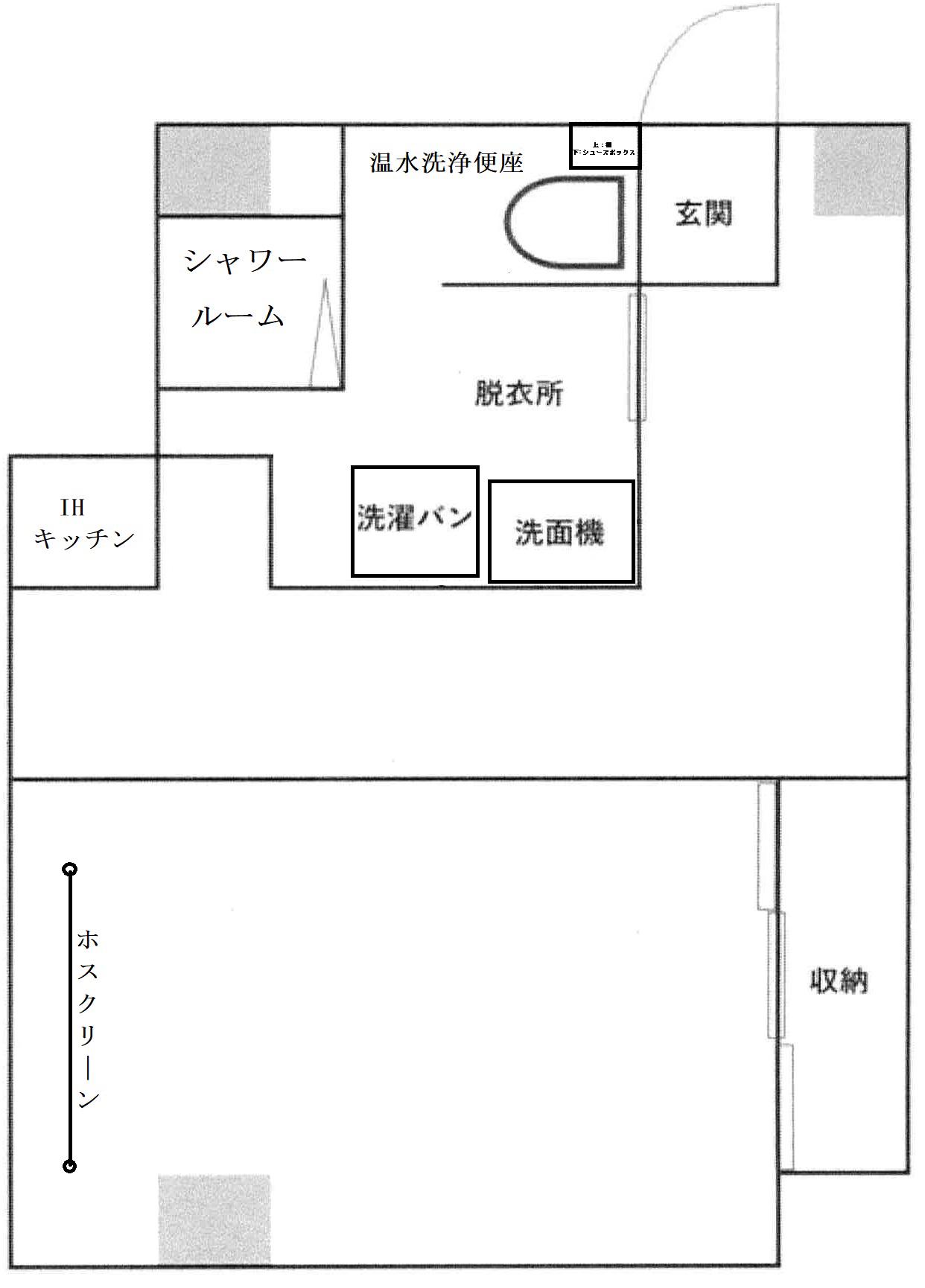 石井ビル2(1DK/3階)の間取り写真