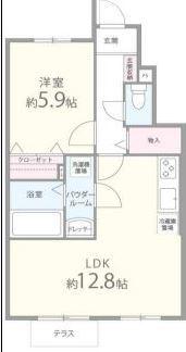 ボヌール・メゾン(1LDK/1階)の間取り写真