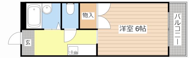 ロイヤル戸賀(1K/2階)の間取り写真