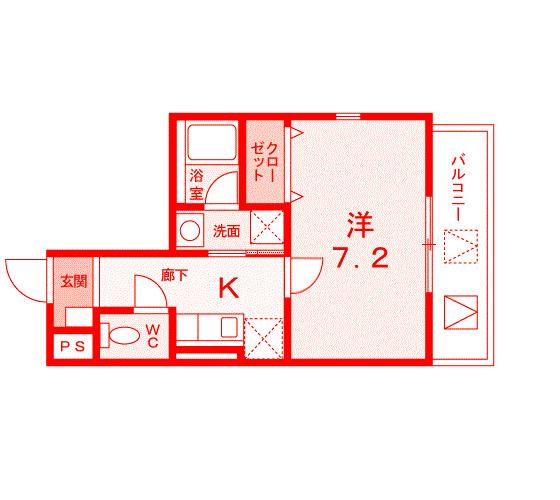 フレイム テラス(1K/3階)の間取り写真