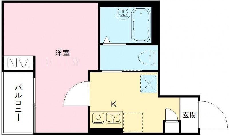 フェリーチェ東高円寺D(1K/3階)の間取り写真
