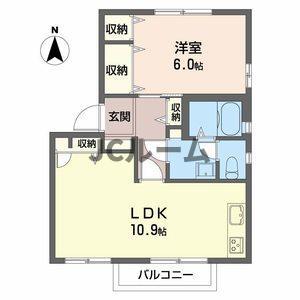 ハイツピースフルA(1LDK/1階)の間取り写真