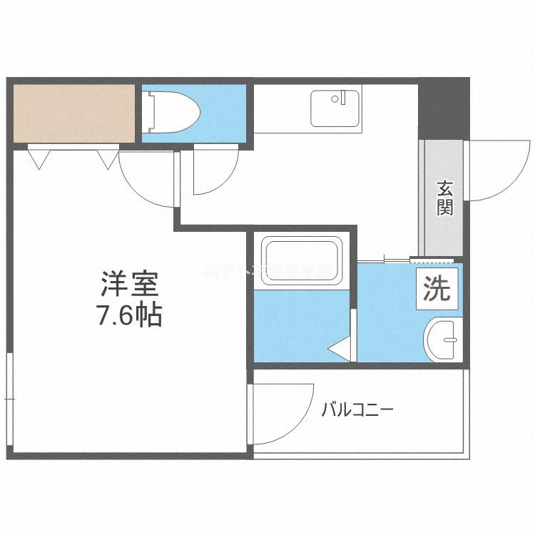 フジパレス東加賀屋(1K/2階)の間取り写真