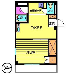 第2グランドコーワ(1DK/7階)の間取り写真